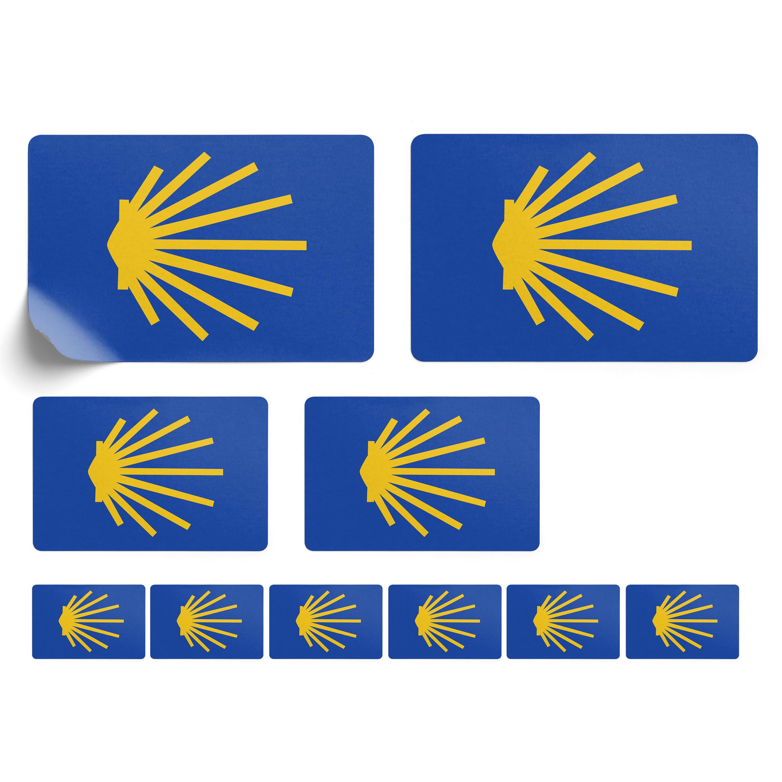 Dykgraaf Blue Yellow Pack Of 10 Flag Stickers Way Of St. James Car Sticker Offset Print