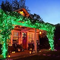 Vista 3 de LAMPHOME 100 luces verdes de Navidad – Cadena de luces LED de 21.6 pies, mini luces LED para interiores y exteriores, hogar, fiesta, boda