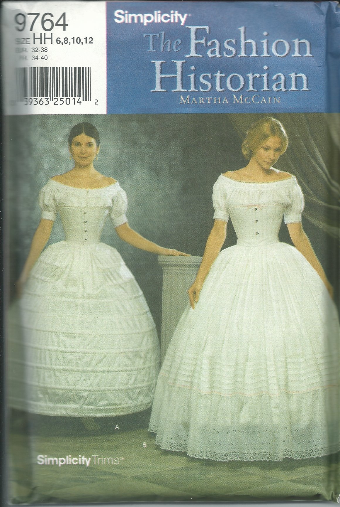 Patron jupon Simplicity 9764HH pour donner du volume aux jupes 34-40
