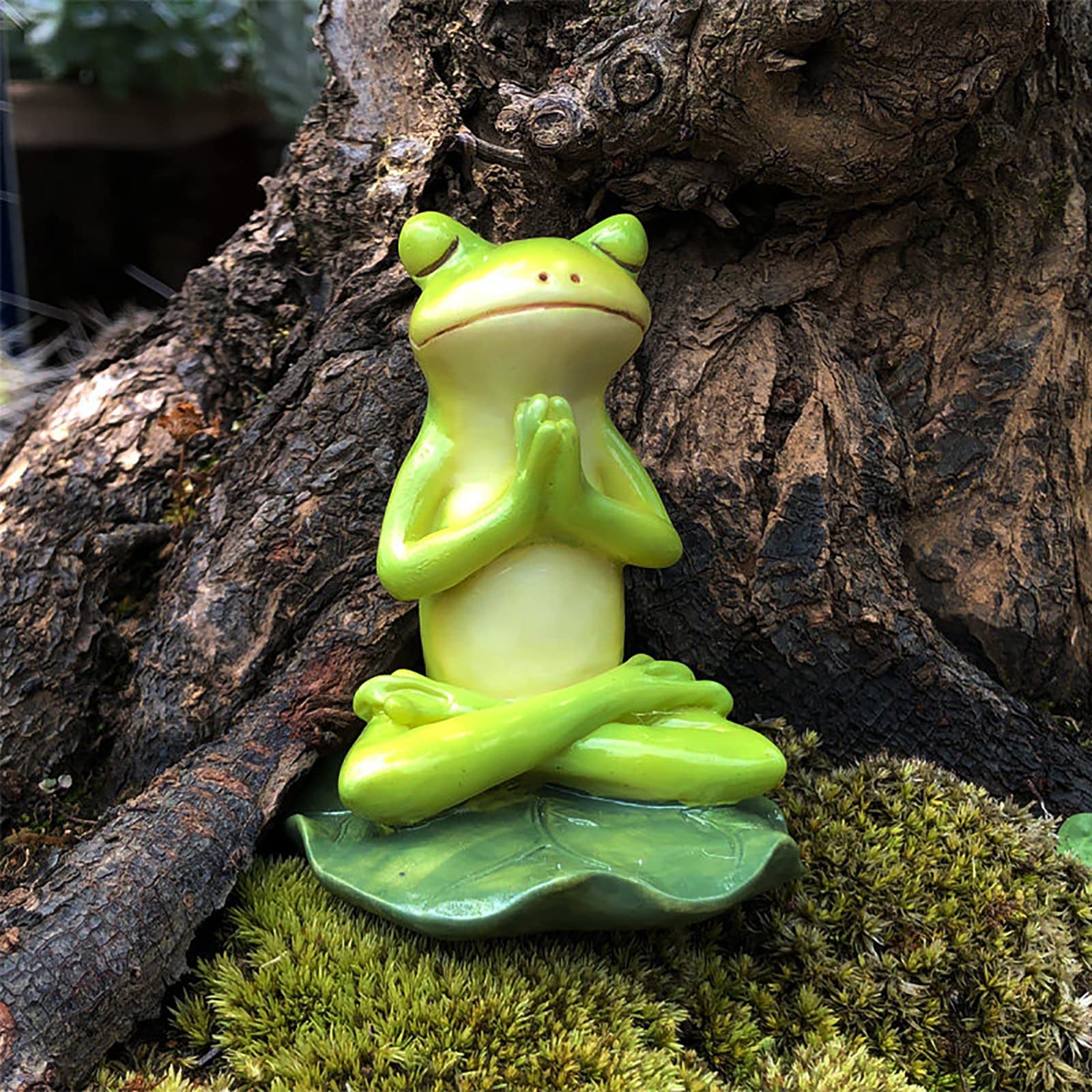 Figurine Grenouille de Yoga pour Décorer un Micro Paysage de Jardin en Plein Air