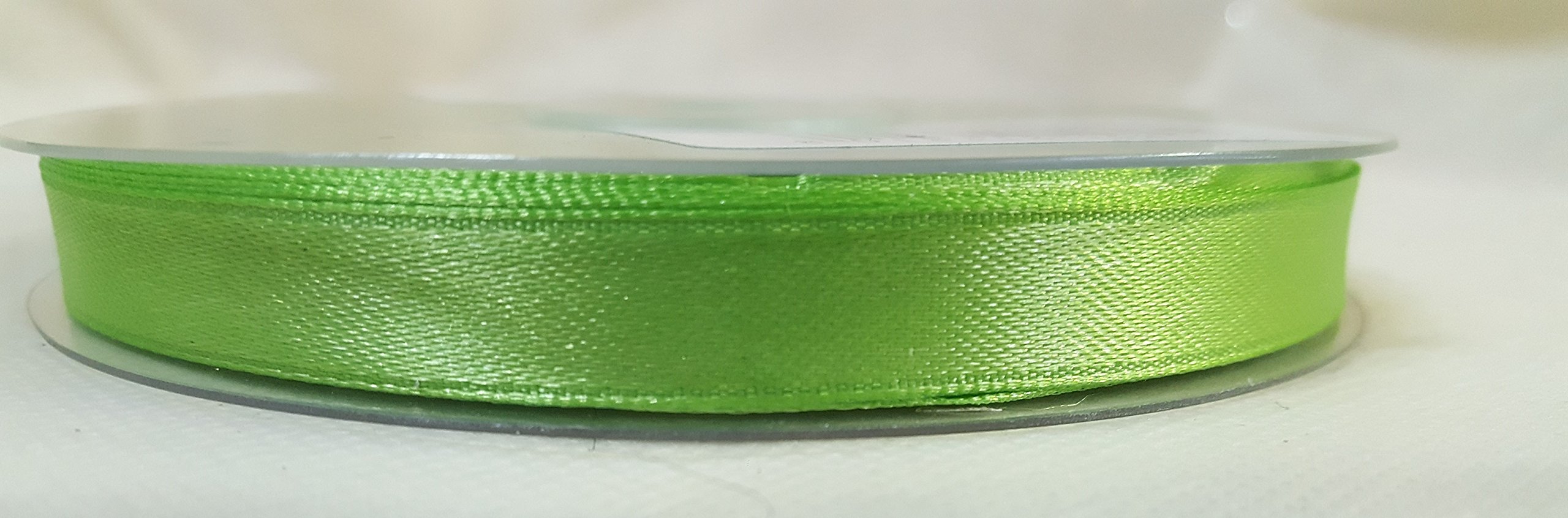 Bobina Nastro Doppio Raso Verde Mela 15mm X 50 Metri – Per Bomboniere, Sacchettini E Segnaposto (ckr16)