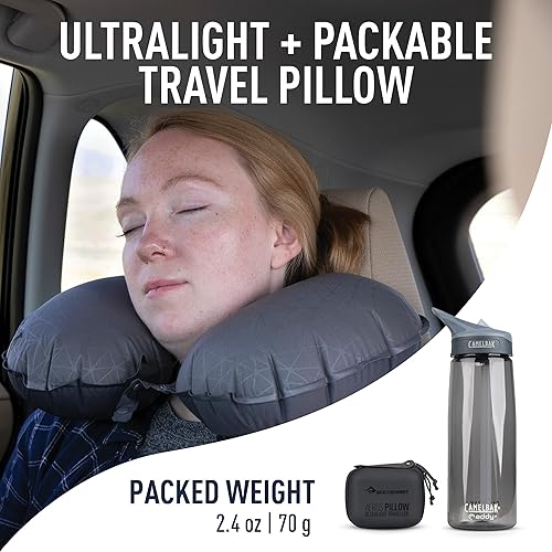 Miniatura 2 de Sea to Summit Aeros Ultralight Traveller - Almohada de cuello inflable, color gris