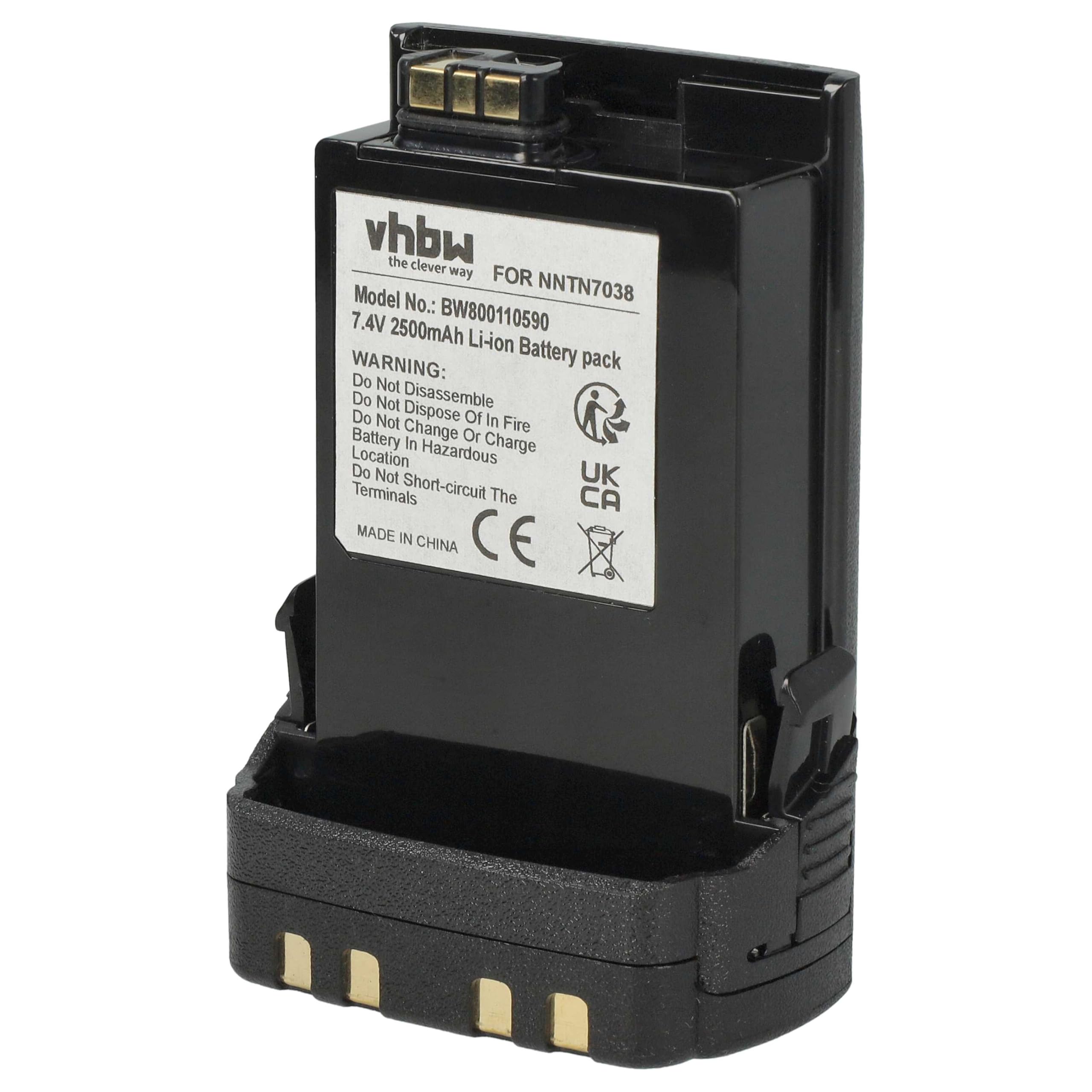 vhbw 2x batteria compatibile con Motorola APX7000XE P25, APX7000, APX8000, APX8000XE, APX7000XE radio (2500mAh, 7,4V, Li-Ion)