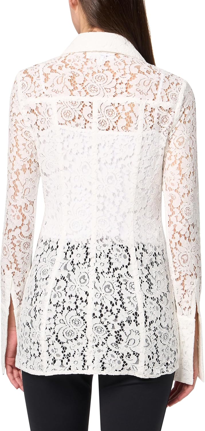 Ronny Kobo Women's Hana Long Sleeve Lace Button Down Top - Image 2