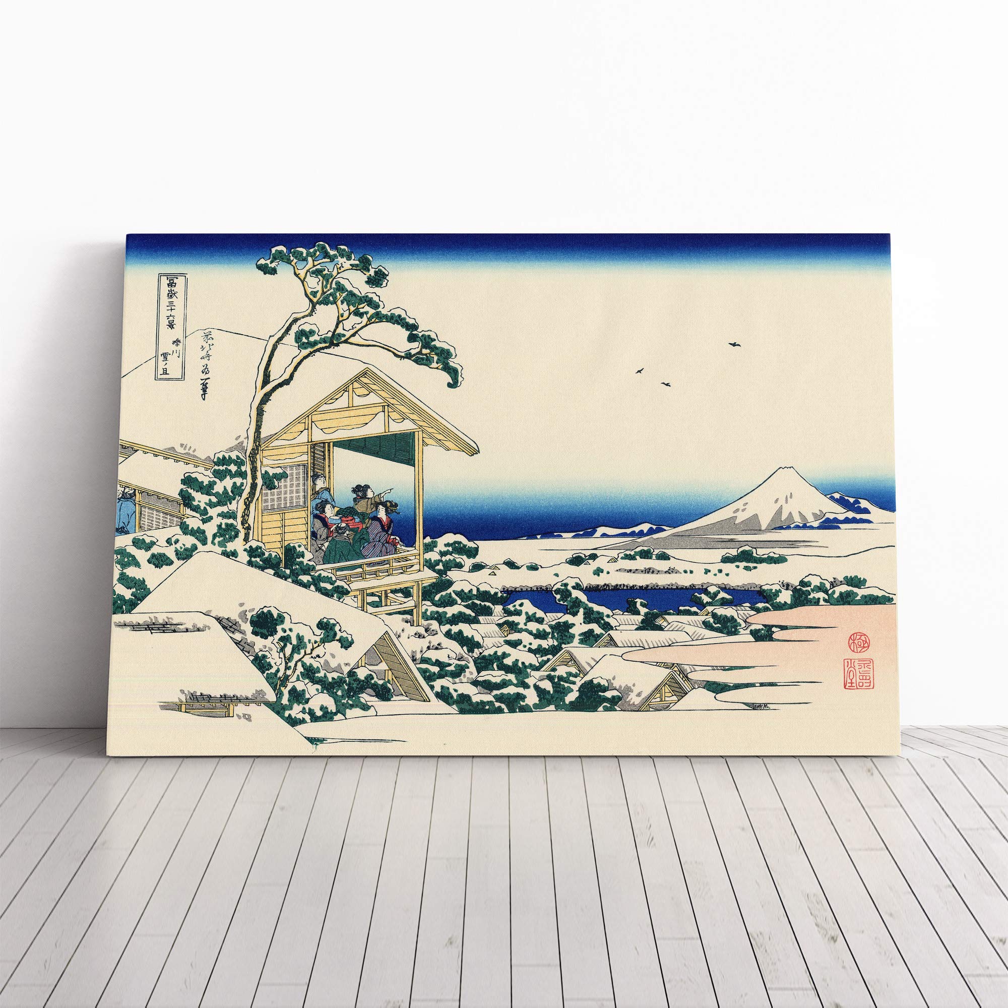 Hokusai Japanese Oriental Koishikawa Canvas Print | Gallery Wrapped 30mm Frame Wall Art | 24x16 inches | Ready to Hang | Asian Picture | Living Room Bedroom Lounge Office