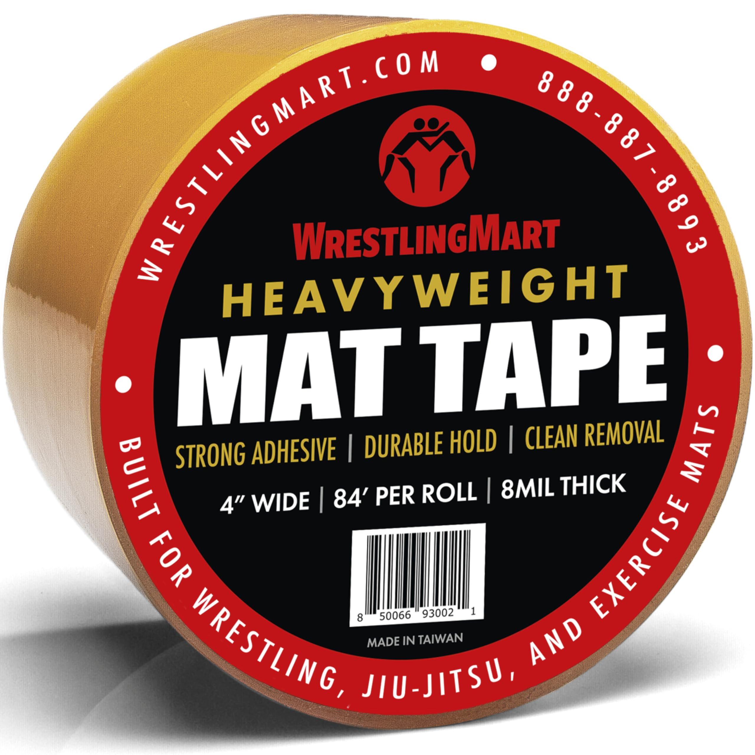 WrestlingMart Rollo de cinta pesada de 10 cm | Cinta transparente de alta calidad de 8 mil de grosor para aplicaciones duraderas a largo plazo | Máxima resistencia, resistente al desgarro, cinta