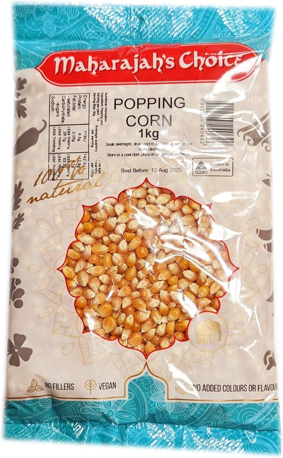 Maharajah's Choice Popping Corns, 1 kg Pantry Food