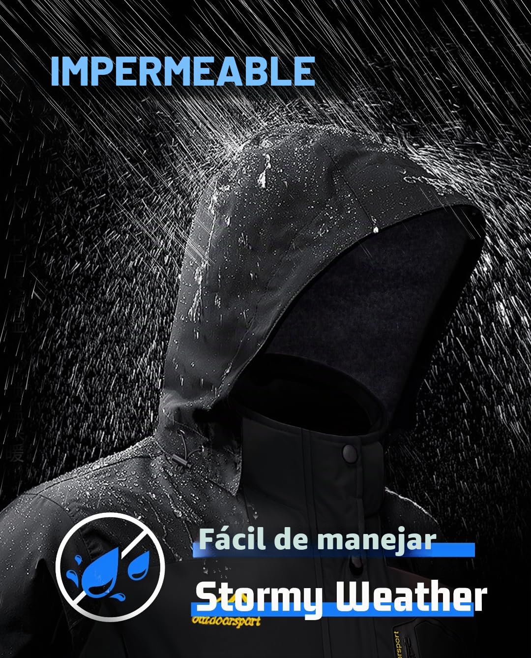 KEFITEVD Chaqueta Cálida de Invierno para Mujer al Aire Libre Abrigo Impermeable a Prueba de Viento Chaqueta de Esquí para Acampar con Capucha Desmontable