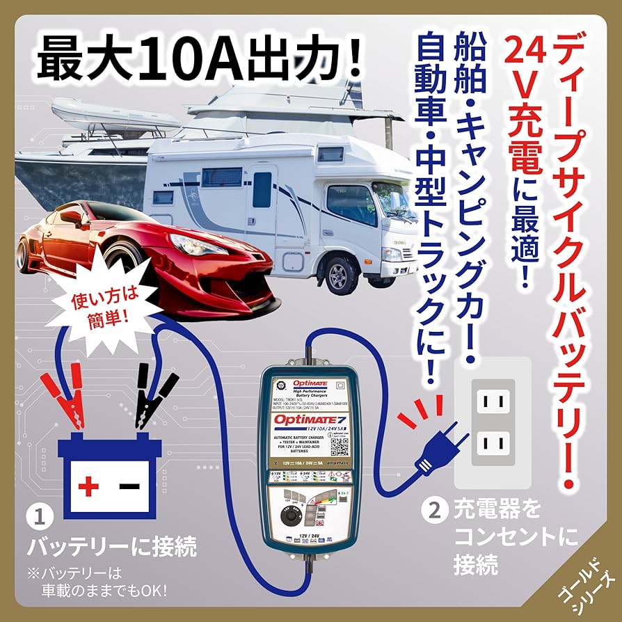 Amazon | 【テックメイト公式】OptiMATE充電器 オプティメイト7