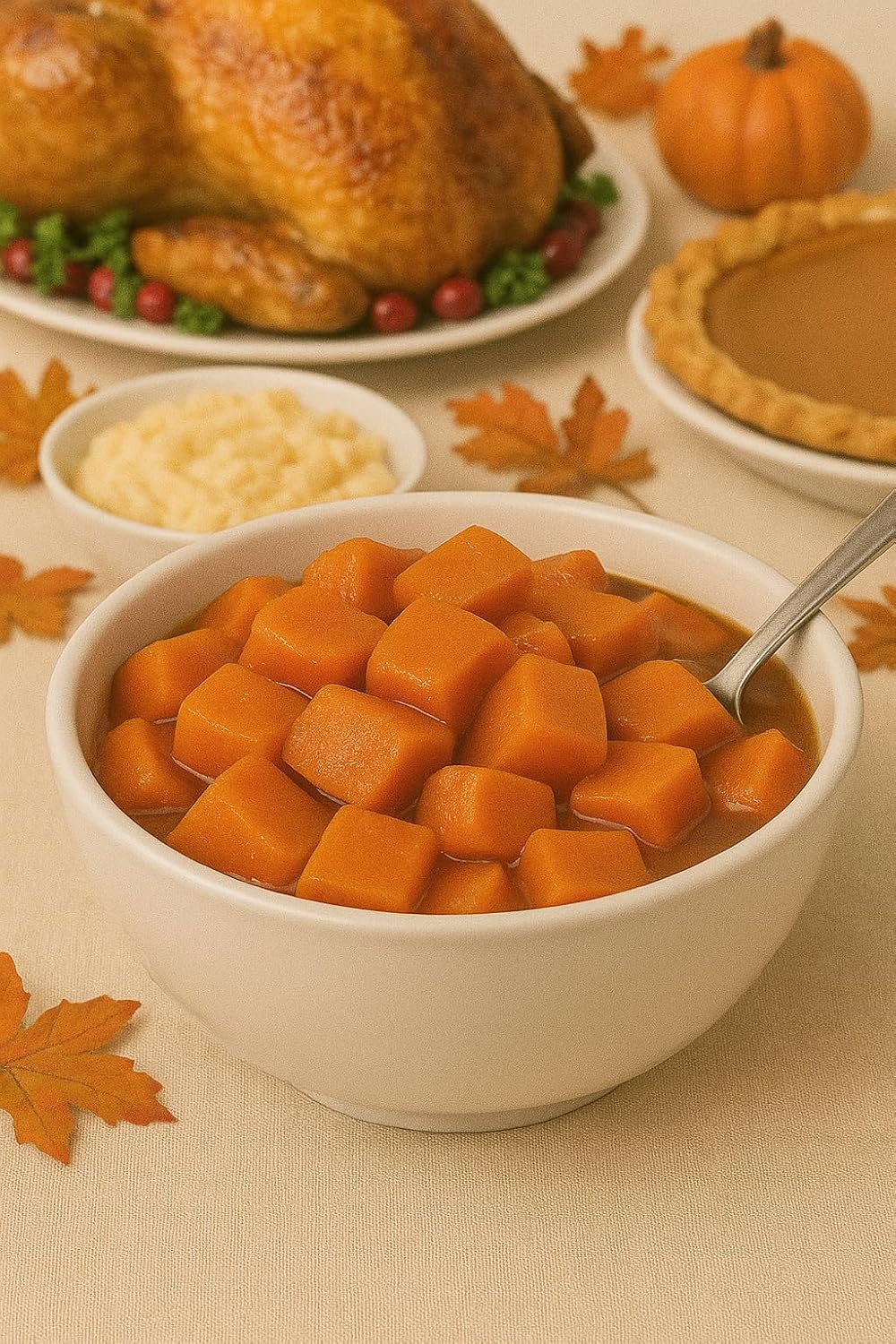 Cut Yams in Light Syrup, 29 oz Cans, 4 Pack – Ready to Serve Holiday Side Dish – Bulk Pack for Thanksgiving Meals and Baking- Non-GMO, preservative-free,