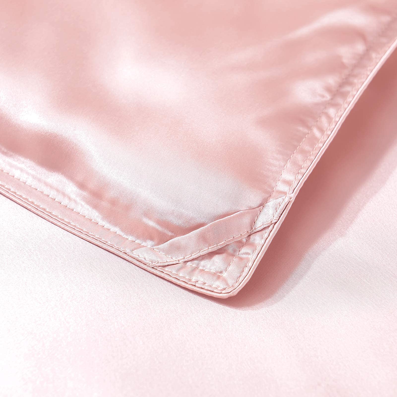 THXSILK - Coperta morbida in seta, 100% seta di gelso, per interni ed esterni, 135 x 180 cm, rosa