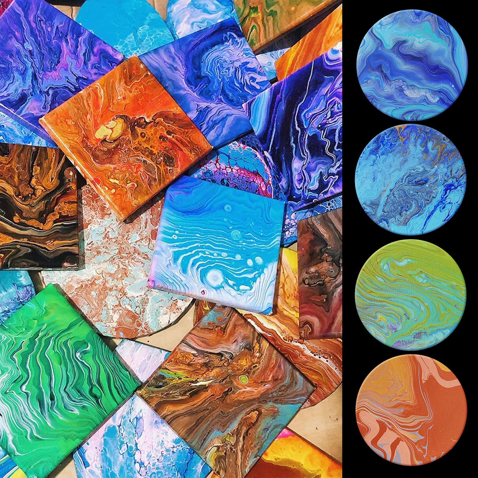 Taza dividida de silicona de 2/3/4/5 cámaras para verter vasos divididos, 10 piezas/juego para pintura acrílica líquida, vasos divididos de resina para verter resina