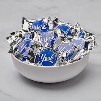 YORK Dark Chocolate Snack Size Peppermint Patties, Candy Pantry Pack, 15 oz (25 Pieces)