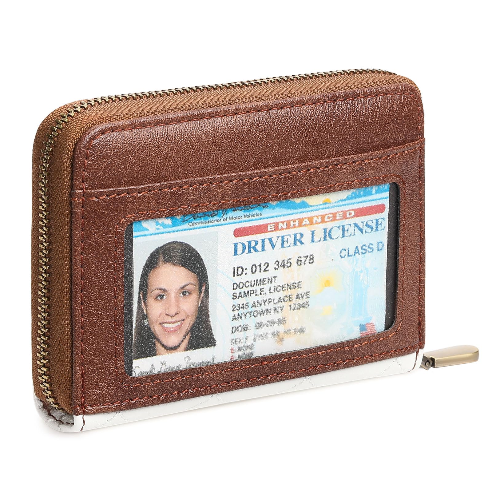 FALAN MULE Credit Card Holder Wallet RFID Blocking Leather Small Wallet for Women with Wristlet