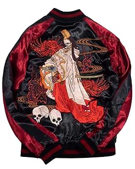 【未使用・美品】花旅楽団 スカジャン SSJ-002 白拍子 髑髏 リバーシブル 白拍子髑髏刺繍スカジャン 花旅楽団 SSJ-036 和柄 : だんだら
