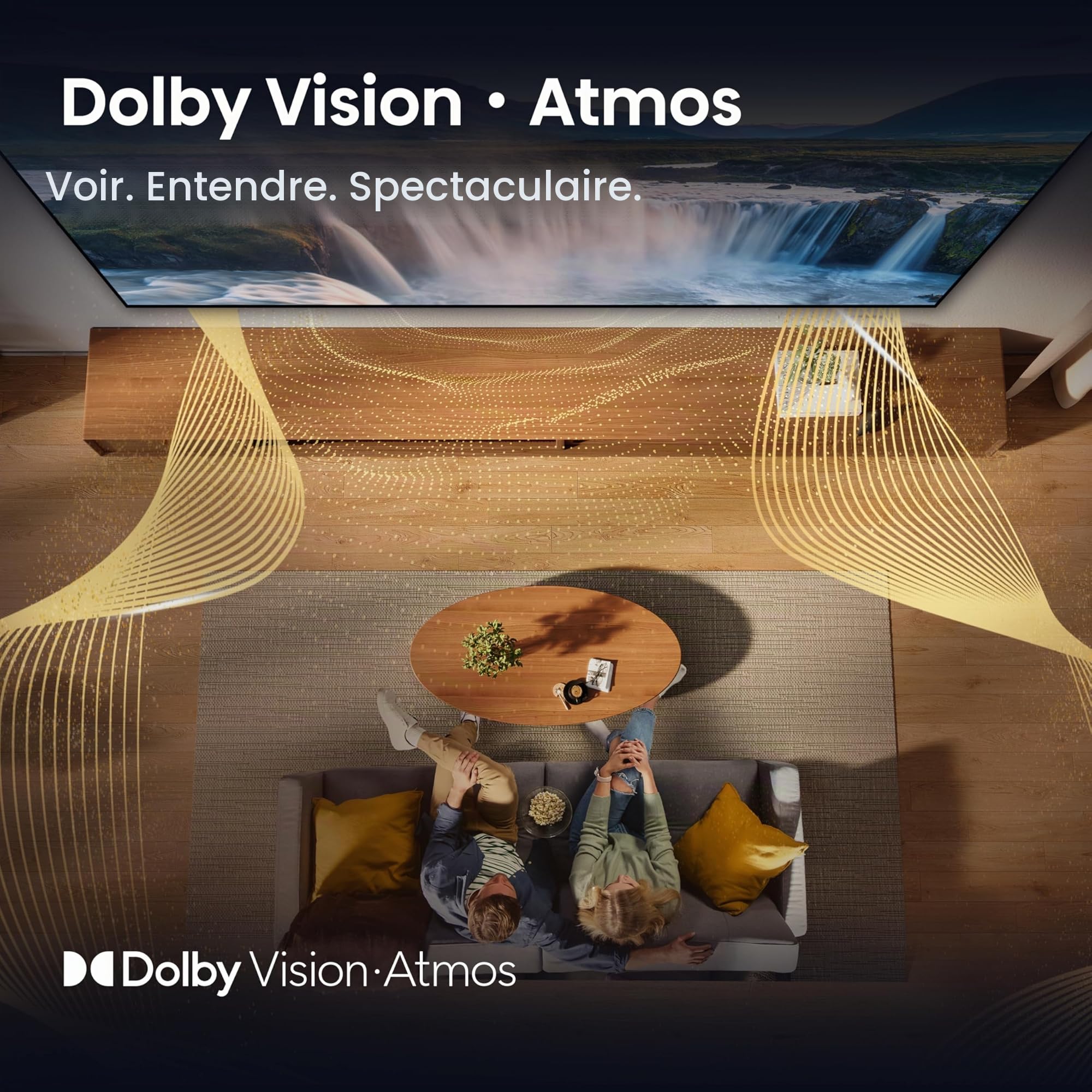 Hisense Smart TV 55 Pouces 55E7Q QLED 4K UHD Téléviseur, Dolby Vision Atmos, Mode Sport IA MEMC, HDR, VIDAA avec Youtube, Netflix, Disney+, Canal +, Commande vocale Alexa