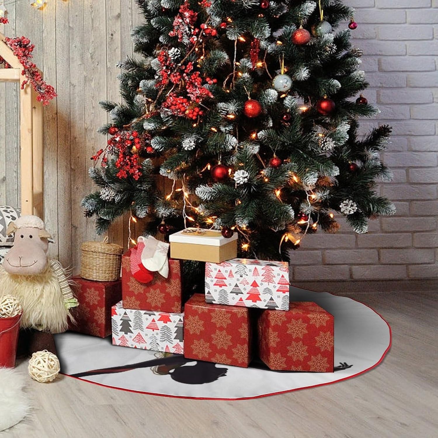 Christmas Tree SkirtA Dancerclassic Fashion Tree Skirt Painted Multifunctional Christmas Tree Skirt