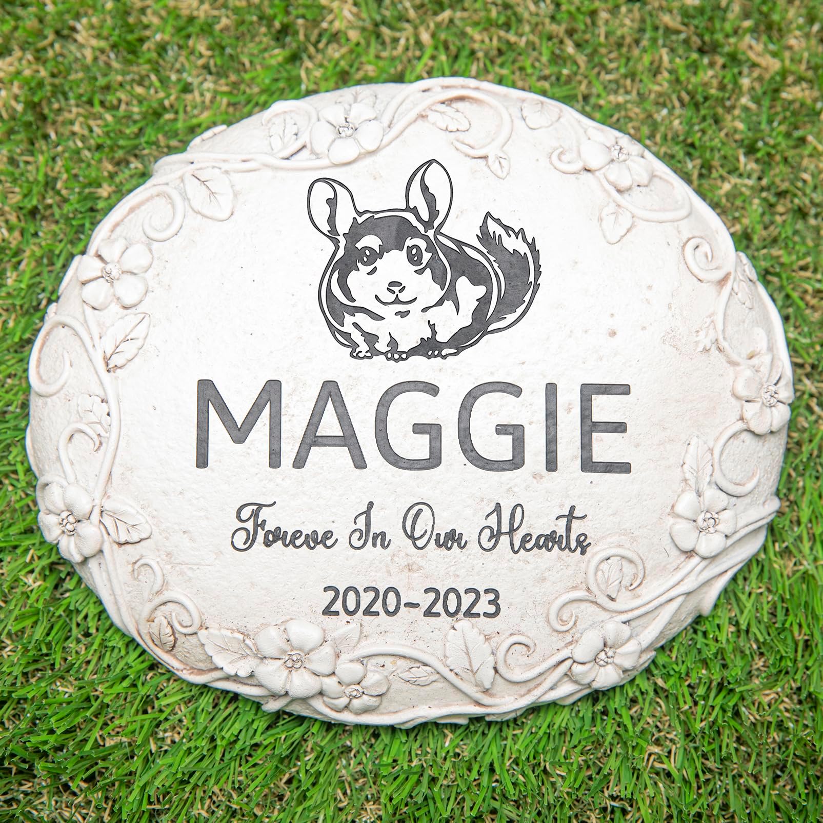 Personalized Chinchilla Memorial Stone, Pet Grave Marker Chinchilla, Chinchilla Headstone, Chinchilla Tombstone, Chinchilla Gravestone, Chinchilla Memorial Gifts
