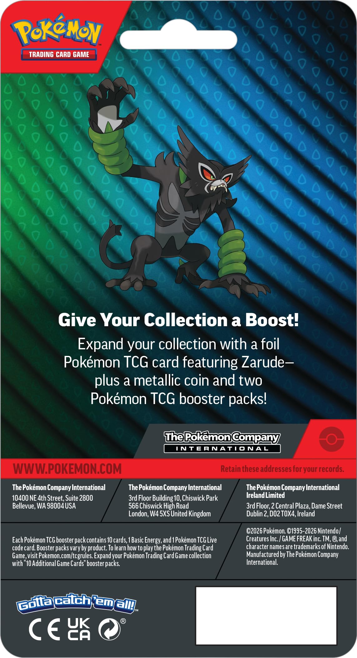 Pokémon TCG: Confezione da 2 Blister (2 Booster & Carta Promozionale Foil)
