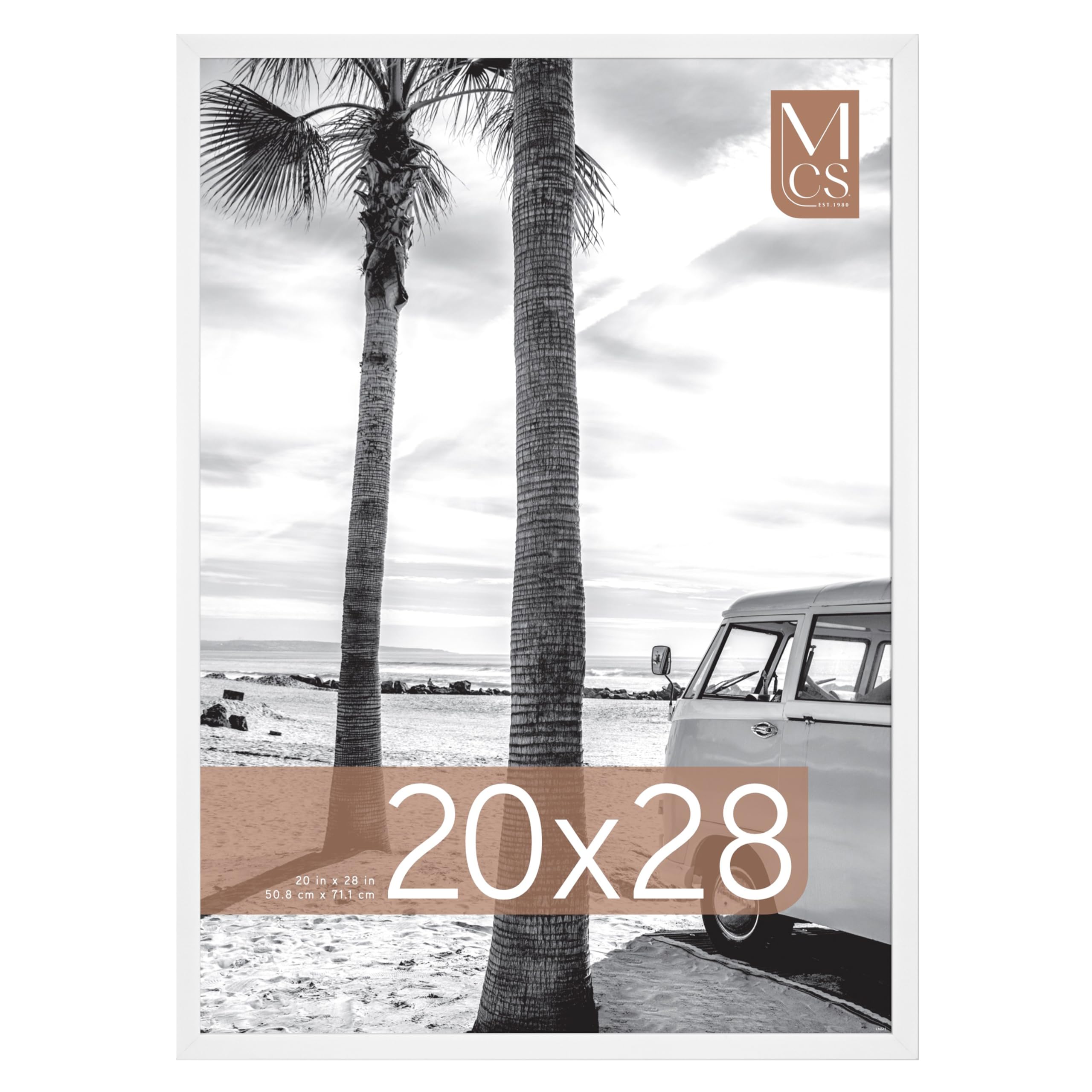 Cadre pour poster 50,8 x 71,1 cm grand format blanc encadrement photo mural moderne