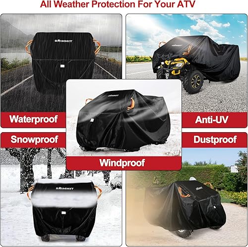 Miniatura 4 de Cubierta mejorada para cuatrimoto, resistente al agua, para exteriores, para todo tipo de clima, apta para Kawasaki, Honda, Polaris, Yamaha, Arctic