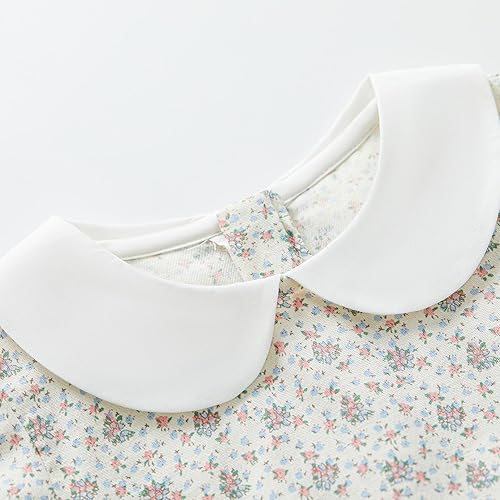 Miniatura 4 de pureborn Vestido de algodón de manga corta y larga para bebé niña pequeña 0-6T