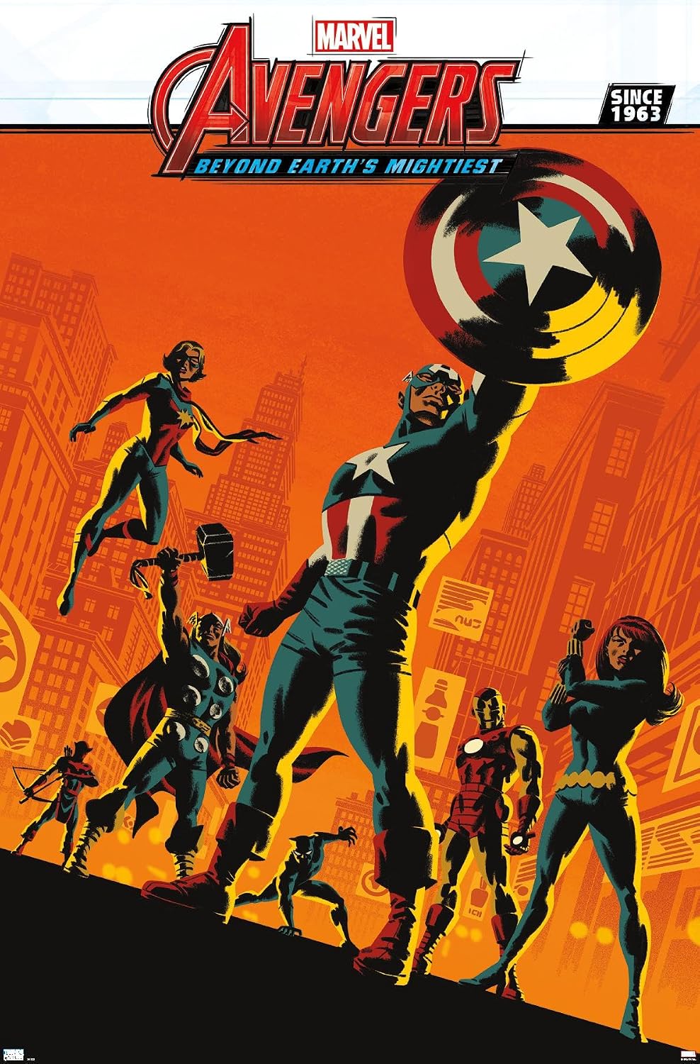 Trends International Marvel Comics Avengers: Beyond Earth's Mightiest Wall Poster, 34L x 22.4W, Premium Unframed Version