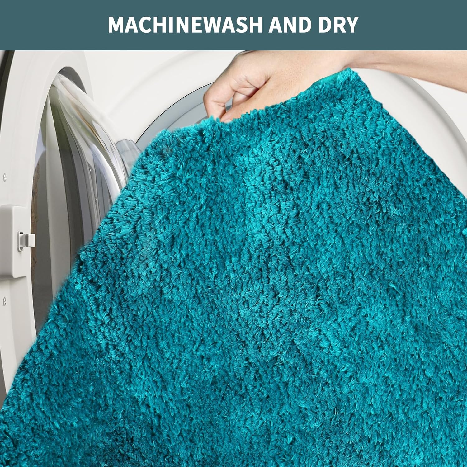 Bathroom Rugs Sets 3 Piece with Adjustable Toilet Seat Cover 17.5"x 15" Machine Washable Bath Rug Set with TPR Non Slip Rubber Backing Solid Bath Mat Set for Luxury Bathroom Decoration