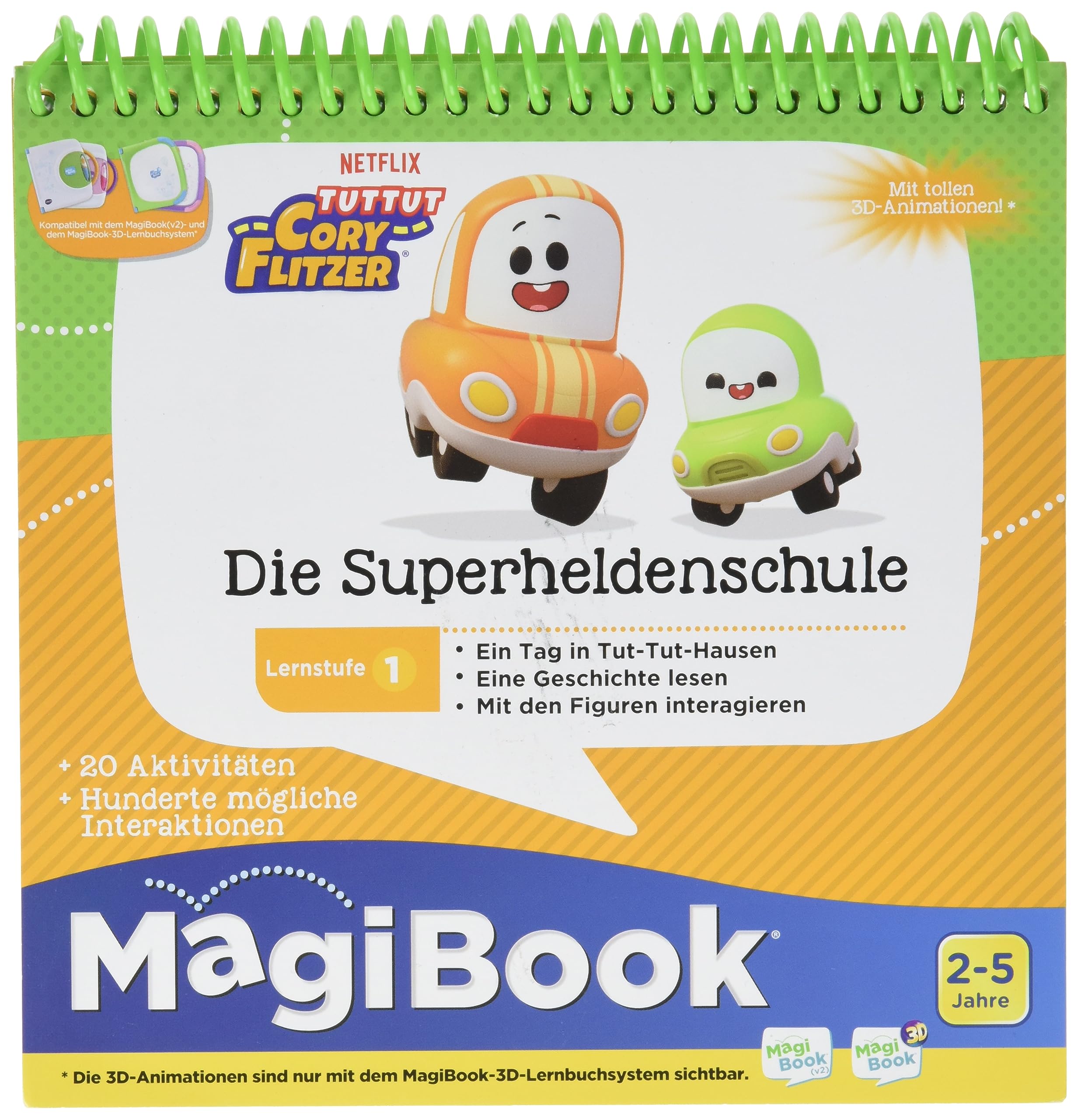 Lernstufe 1 - Tut Tut Cory Speedster: Die Superheldenschule - Vtech 80-462504 Learning Book System, Multi-Coloured