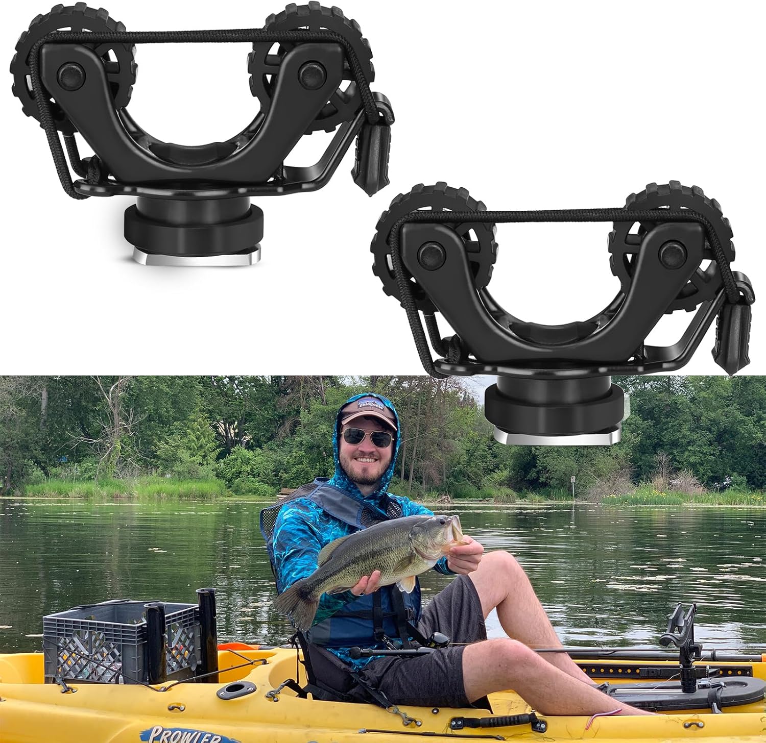 Atader Kayak Paddle Holder, Kayak Track Mount Accessories