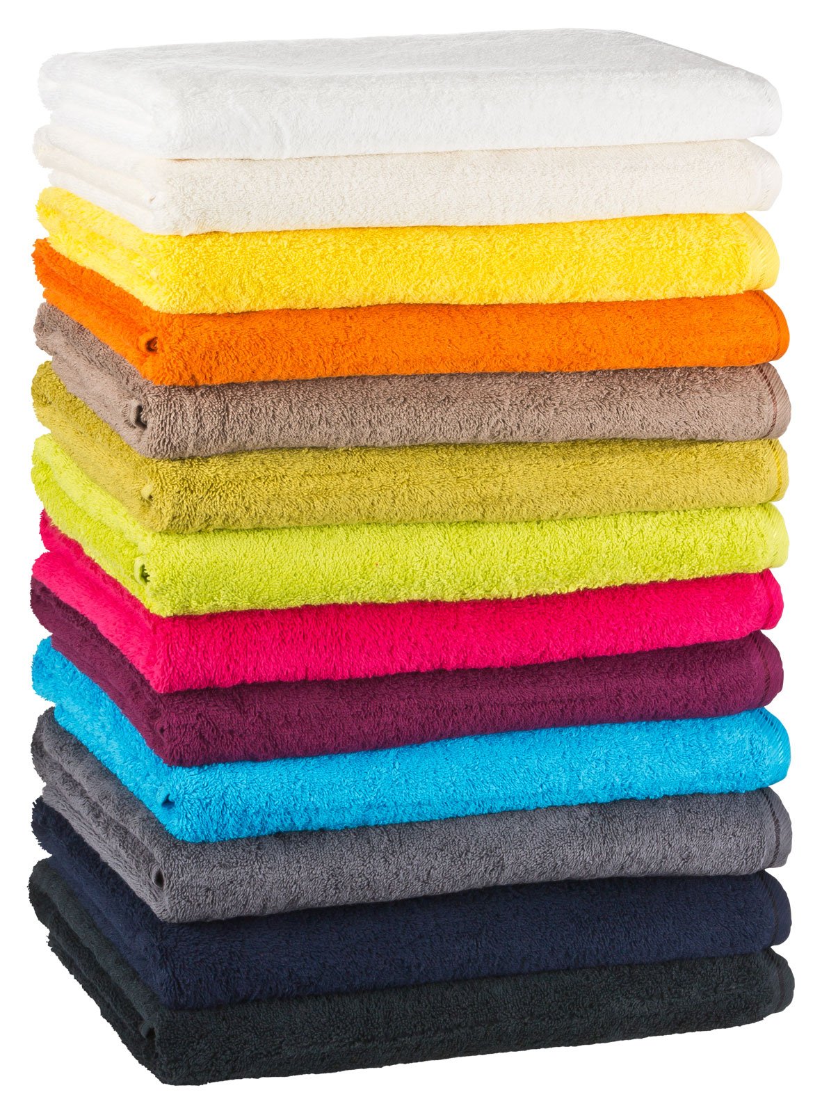 PremiumShop321 4er Pack Duschtuch 70x140 Frottierserie Profi-Star 500g/m² walnuss