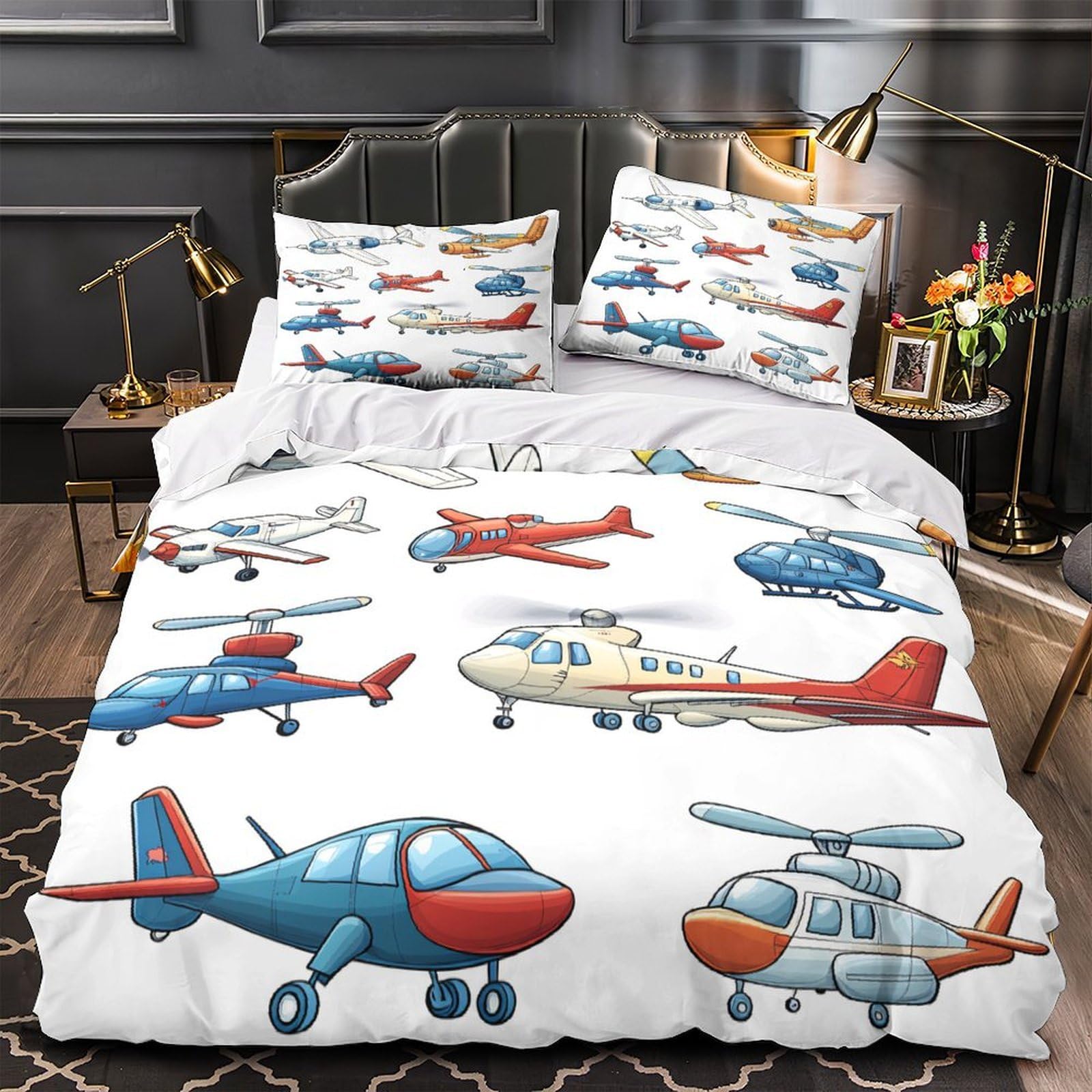 Housse de couette 3D femmes africaines parure de lit double 200x200cm pour chambre enfant