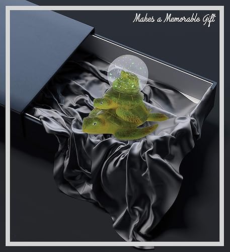 Miniatura 8 de CoTa Global Globo de nieve de tortuga marina - Figura brillante de globo de agua con purpurina brillante, adorno coleccionable para decoración del