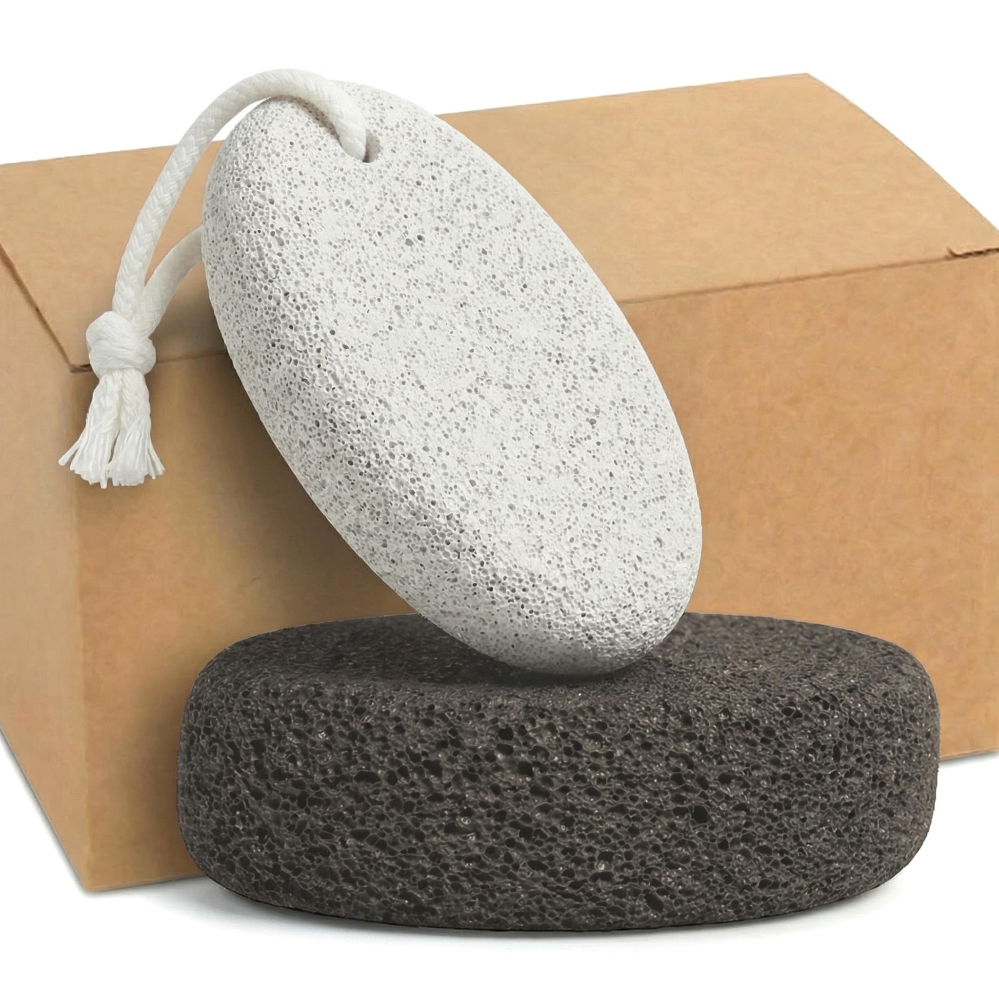 JINTONE Foot Pumice Stone Black & White 2-Pack