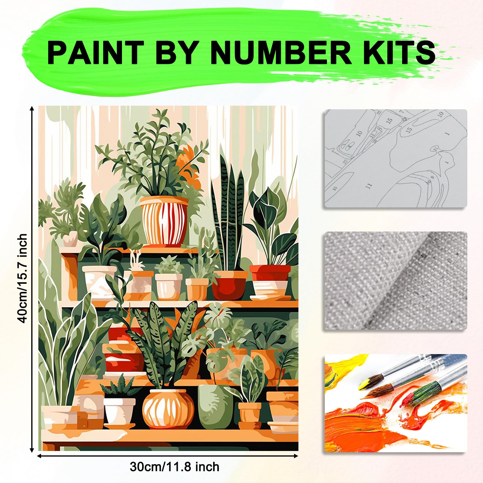 Kit Peinture Par Numéros Arbre De Vie 30x30cm - Peinture à L'Huile Pour Adultes Débutants - Décoration Maison