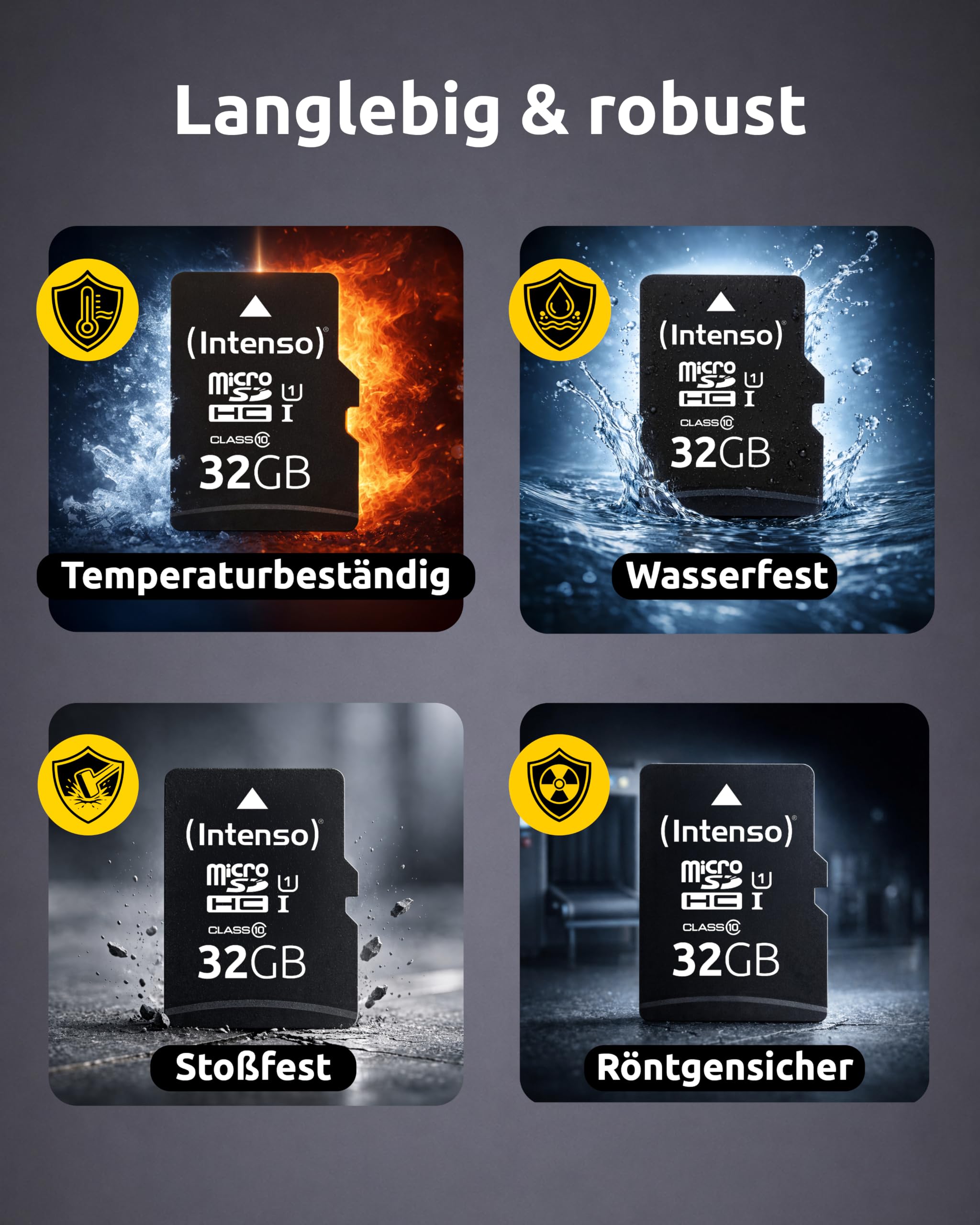 Intenso Premium MicroSDHC 32 GB Class 10 UHS-I Scheda di Memoria con Adattatore SD