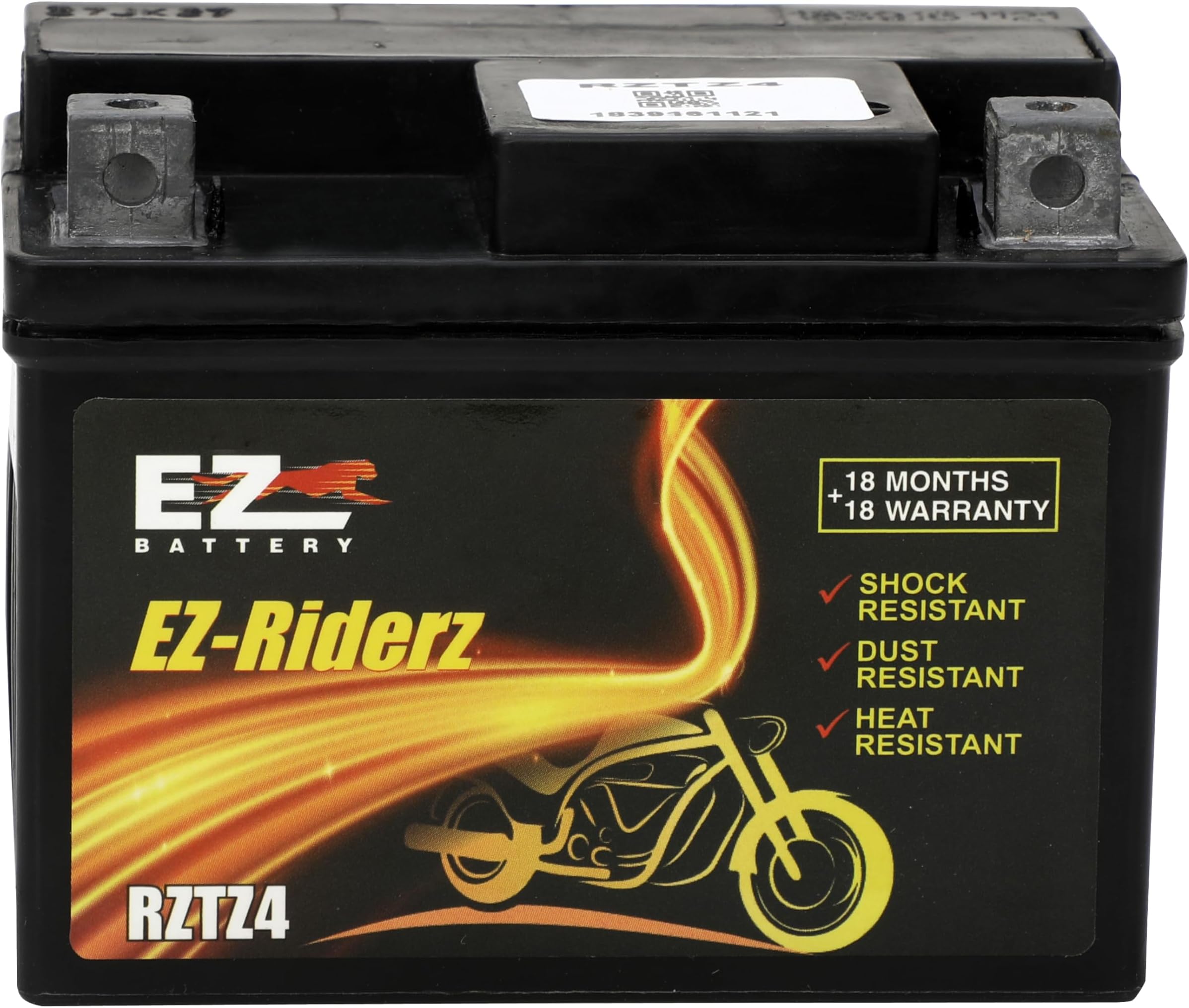 EZ BATTERY - RIDERZ - RZTZ400 l Bike Battery with CA-CA Technology - Best Pro-Rata Warranty - Highest Warranty In The Industry Can Withstand Extreme Climate l Maintenance free