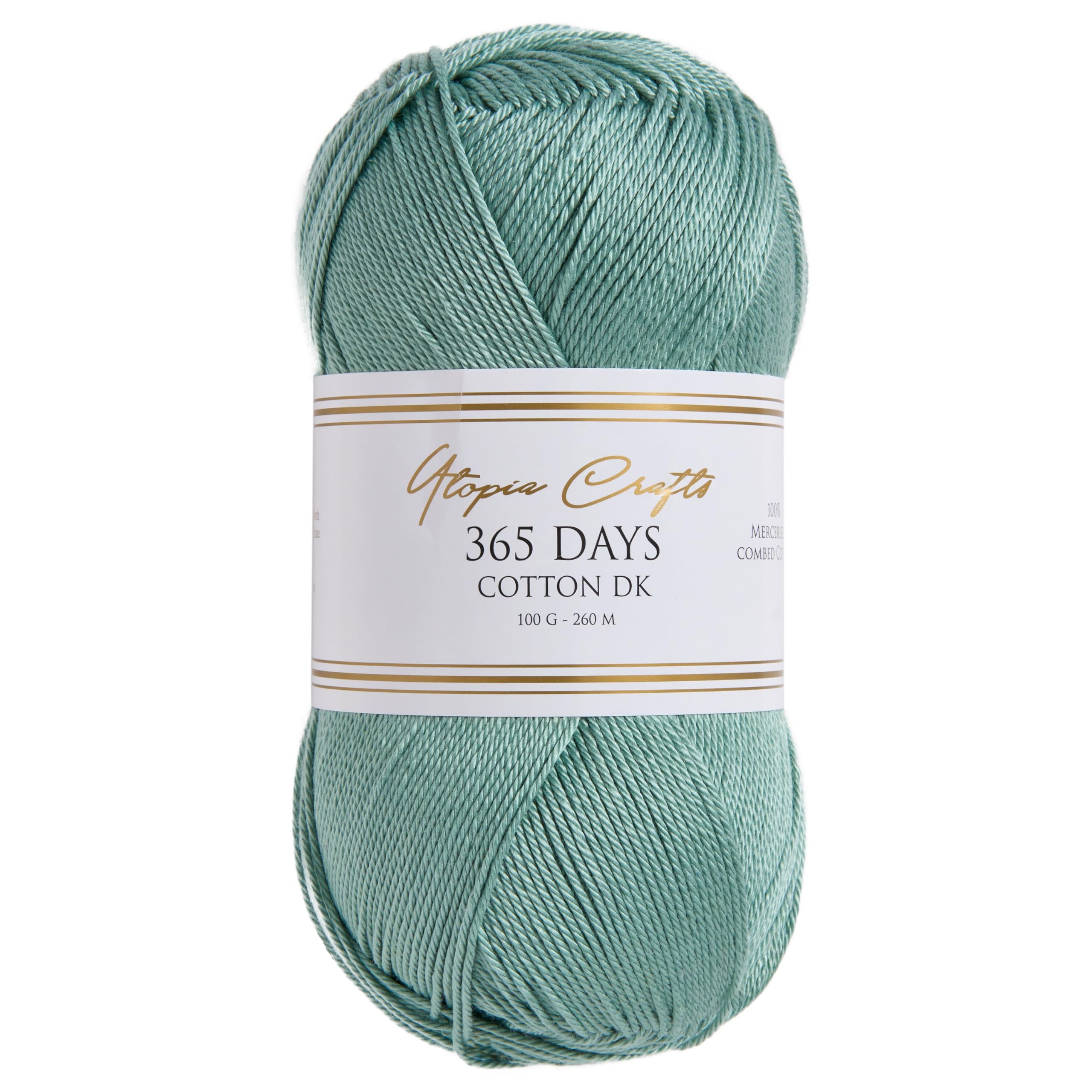 Utopia Crafts 365 Days Mercerised Combed Cotton DK Yarn for Knitting & Crochet 100g (Forest Green) โ image 1
