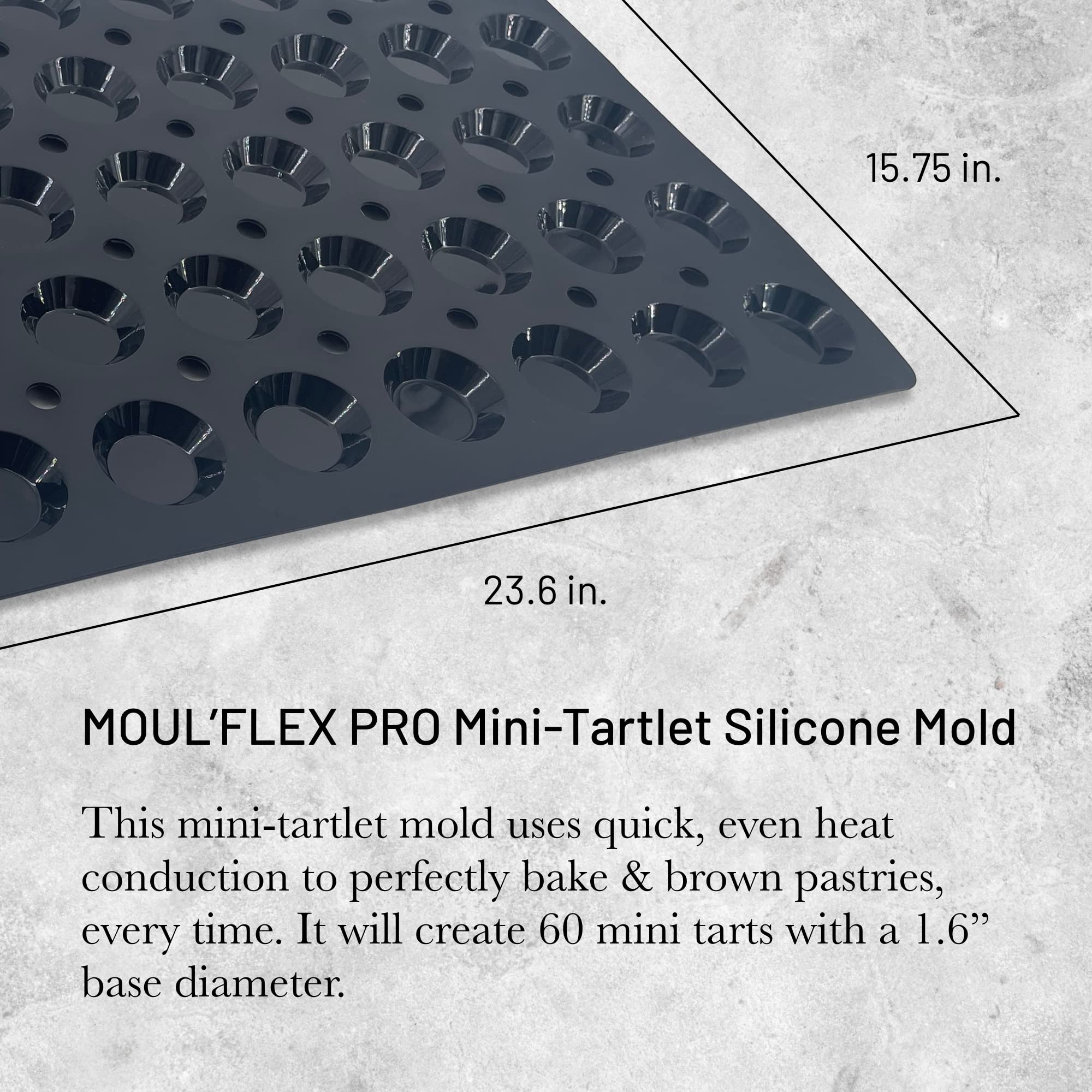 DE BUYER 1711.6 1711.60 - Molde para tartas (silicona), color negro