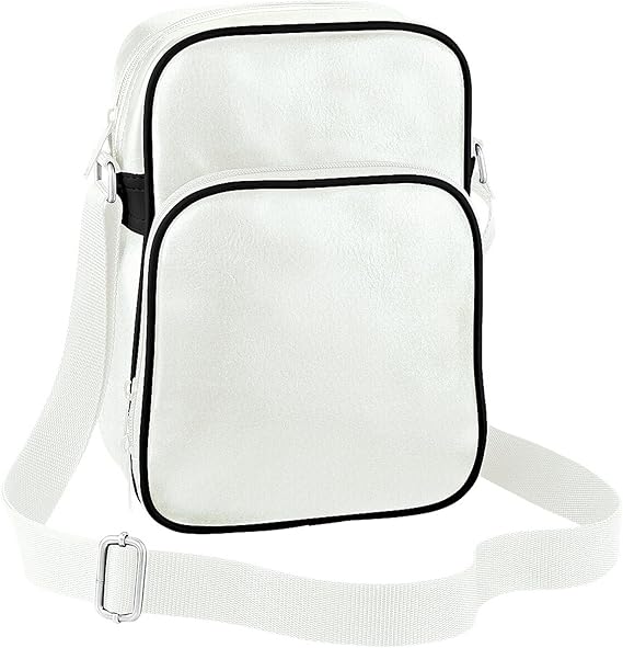 Amazon Co Jp バッグベース Bagbase オリジナル エアライン レポーターバッグ ショルダーバッグ 斜め掛けカバン クロスボディー 4リットル ワンサイズ オフホワイト ブラック シューズ バッグ