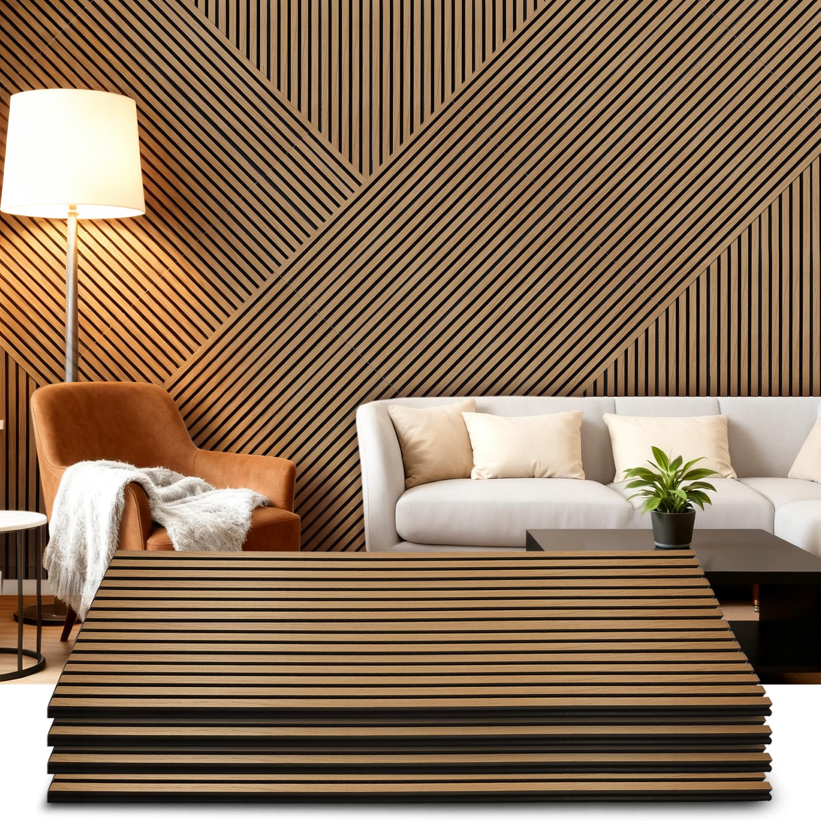 Photo 1 of LARWORKS Acoustic Wood Wall Panels 4 Pack