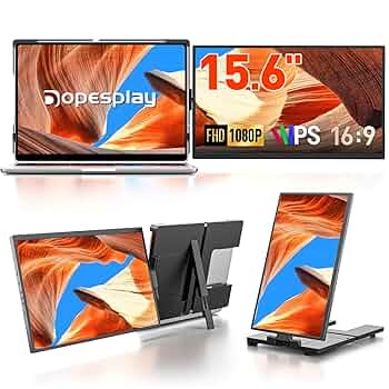 DOPESPLAY 360°回転 1画面 デュアルディスプレイ Amazon.co.jp: 【2025新型モデル】デュアルモニター Dopesplay