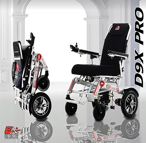 Miniatura 9 de EAONE 2024 D9X Plus Silla de ruedas eléctrica, silla de ruedas eléctrica portátil, todo terreno, motores duales de 500 W, silla de ruedas eléctrica