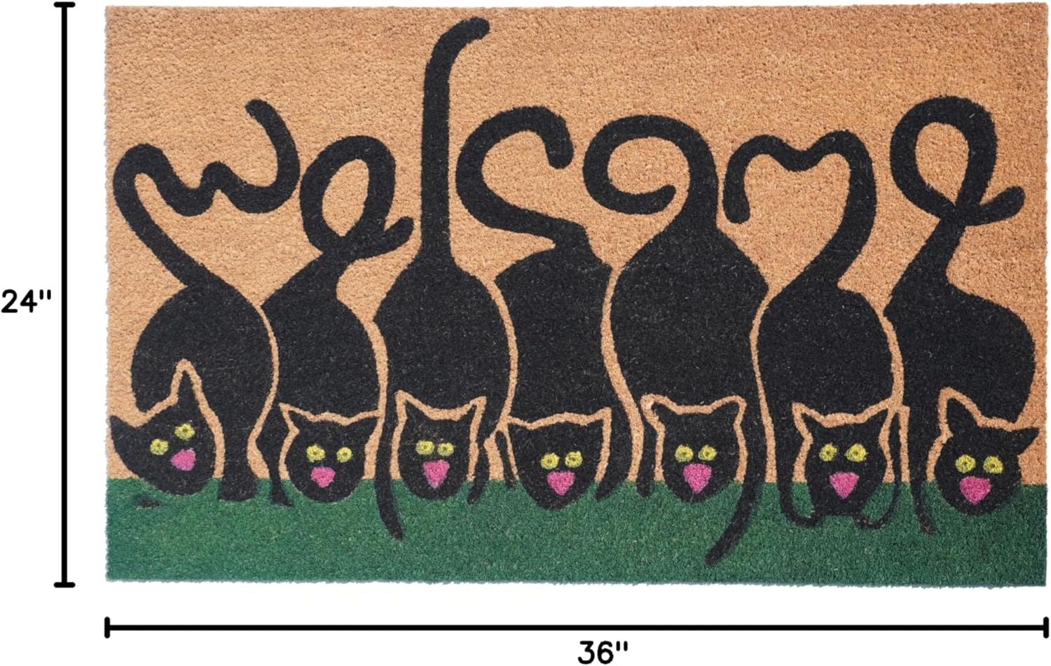 Calloway Mills 120392436 Cats Welcome Doormat 24" x 36"