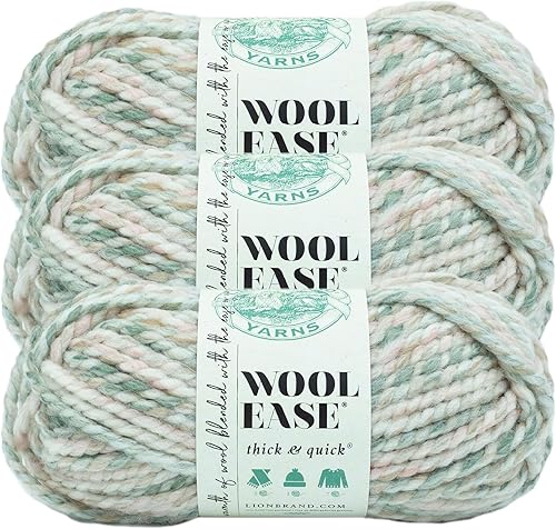 Vista 293 de Lion Brand Yarn Wool-Ease Thick & Quick Yarn - 318.2 ft, Graphite Grafito