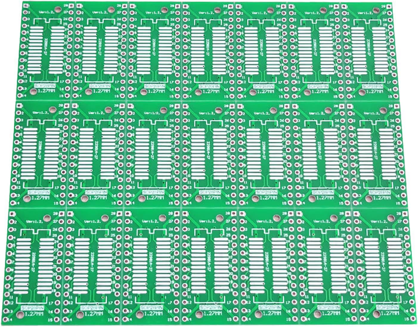 20PCS LOT SO/SSOP/SOIC/MSOP SOP8 SOP10 SOP14 SOP16 SOP20 SOP24 SOP28 SOP56 IC Adapter Socket/Adapter Plate/PCB (SOP28)