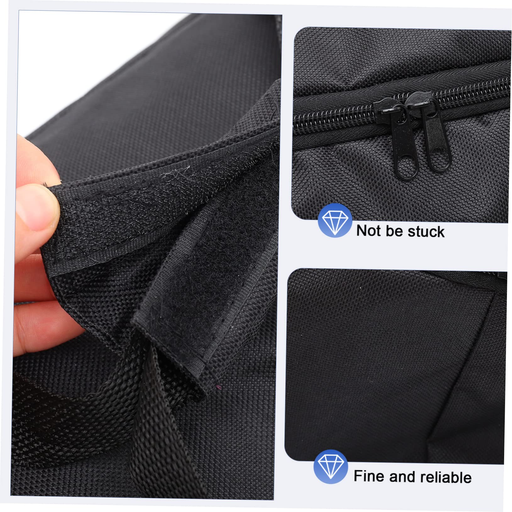 Borsa Portatreppiede Fotografica Singolo Strato Oxford Nera Doppia Zip