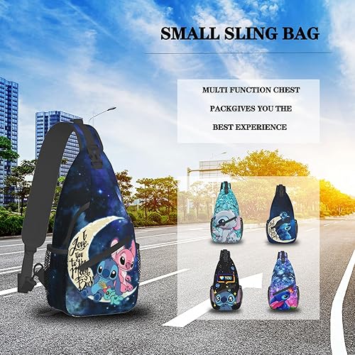 Miniatura 4 de Pcoxeim Cartoon Anime Crossbody Sling Backpack for Women Men Gifts Multipurpose Sling Bag Travel Hiking Gym Chest Bag Daypack