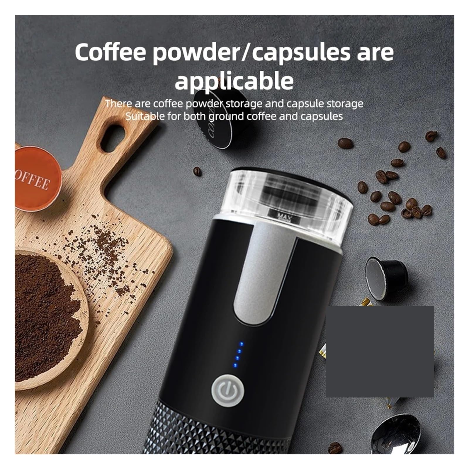 Macchina da Caffè Espresso Portatile, Macchine da caffè espresso elettriche portatili, mini macchina da caffè monodose con contenitore for capsule di caffè in polvere for campeggio e viaggi per viaggi