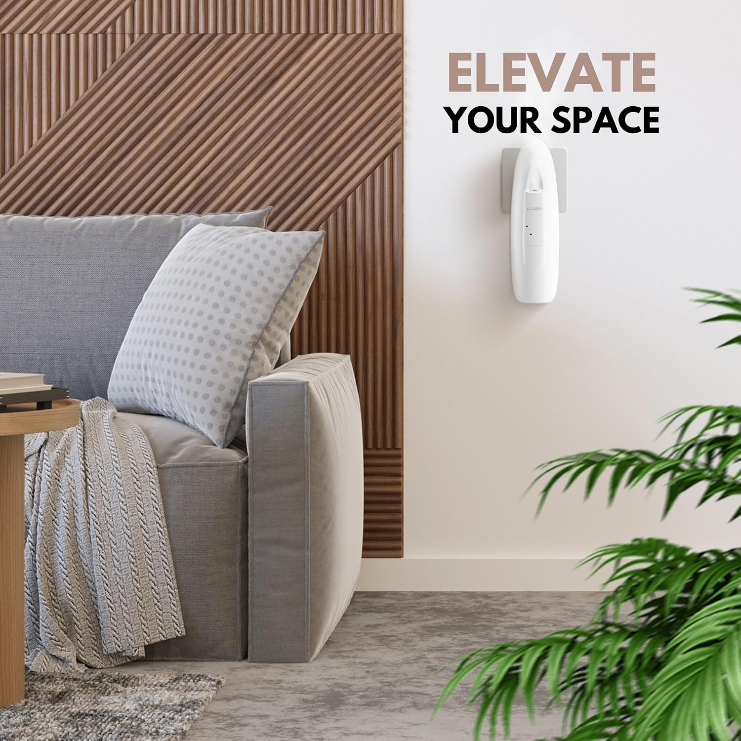 Levona Scent Abela 100 - Essential Oil Diffuser & Plug in Air Freshener for Home, Office and Hotel Use, Smart App Controlled Waterless Diffuser & Nebulizer, White, 500 sq ft (Oil Not Included)